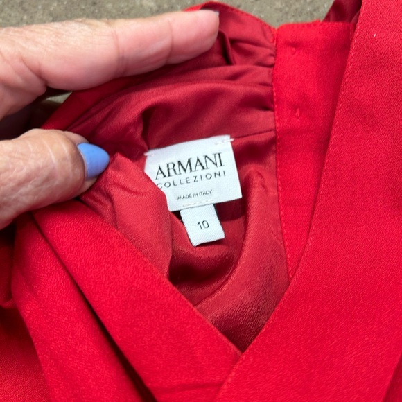 Armani red dress, size 10, wool and viscose - Picture 4 of 10